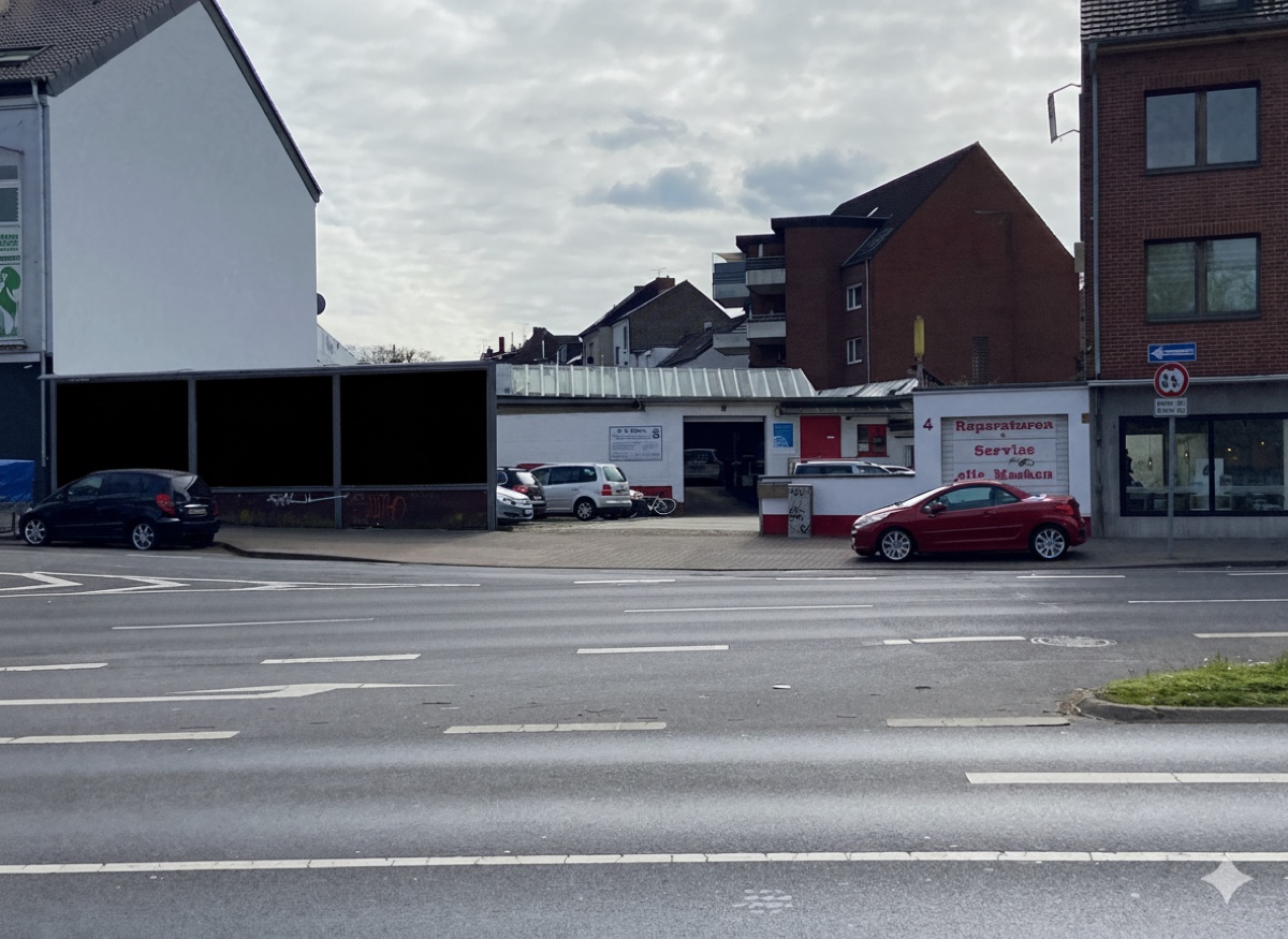 Straßenansicht KFZ-Werkstatt Karl-Heinz Böhm — Rheydter Str. 4, Mönchengladbach